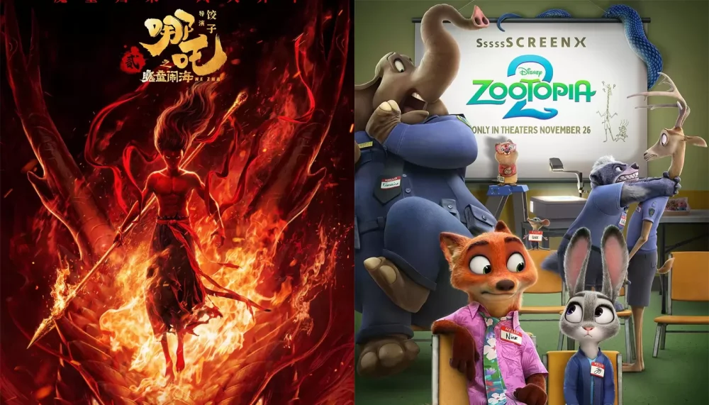 Мультфильмы спасли прокат: как «Зверополис 2» и «Нэчжа 2» вытянули кинотеатры Китая